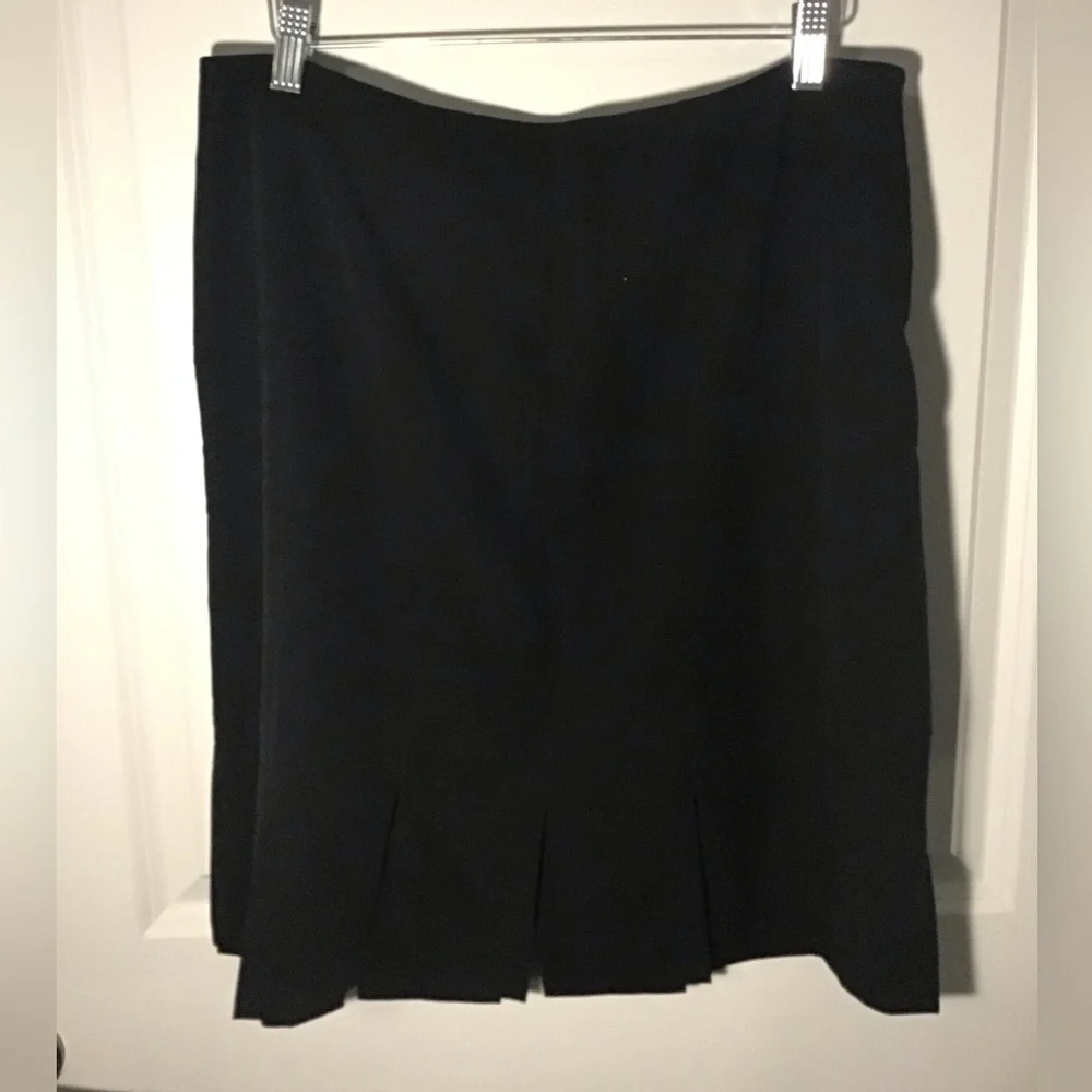 City Silk Black A-Line Women's Skirt